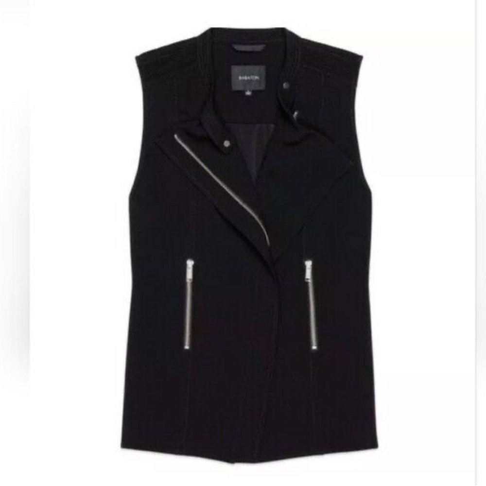 Babaton Aritzia Zippered Vest pockets size 0 oversized black